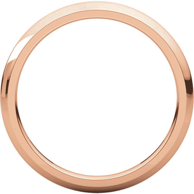 Pre-owned Handmade 14k Rose Gold Bands 2.5mm Dome Sizes 4 5 6 7 8 9 10 11 12 13 14 15 & 1/4 Sizes In Pink