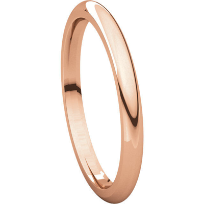 Pre-owned Handmade 14k Rose Gold Bands 2.5mm Dome Sizes 4 5 6 7 8 9 10 11 12 13 14 15 & 1/4 Sizes In Pink