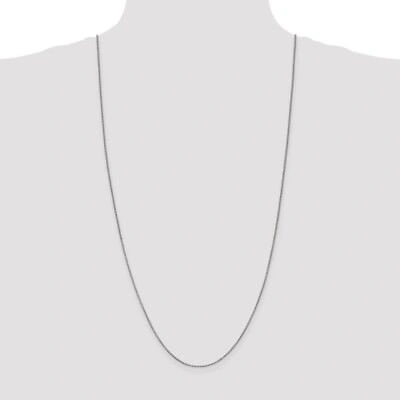 Pre-owned Superdealsforeverything Real 14kt White Gold 1mm Box Chain; 30 Inch; Lobster Clasp