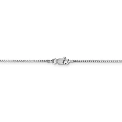 Pre-owned Superdealsforeverything Real 14kt White Gold 1mm Box Chain; 30 Inch; Lobster Clasp