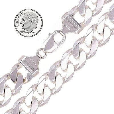 Pre-owned Gold And Diamond Direct 925 Sterling Silver Solid Cuban Link Bracelet 14mm 9.5" 84grams