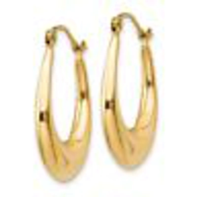 Pre-owned Skyjewelers Real 14kt Yellow Gold Polished Hoop Earrings