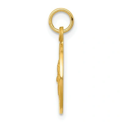 Pre-owned Accessories & Jewelry 14k Yellow Gold Polished Saint Patrick "pray For Us" Religious Medal Charm