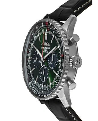 Pre-owned Breitling Navitimer B01 Chronograph 46 Green Men's Watch Ab0137241l1p1