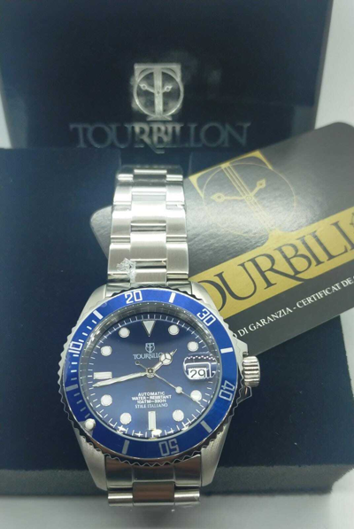 Pre-owned Tourbillon Watch  Deep Blue Sub Automatic Make Miyota Citizen W.r.100mt Oyster