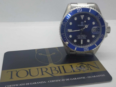 Pre-owned Tourbillon Watch  Deep Blue Sub Automatic Make Miyota Citizen W.r.100mt Oyster