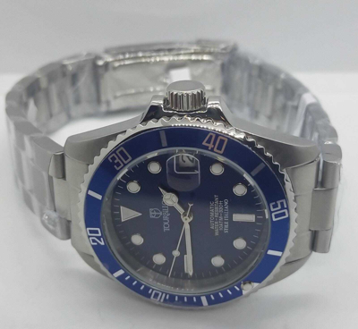 Pre-owned Tourbillon Watch  Deep Blue Sub Automatic Make Miyota Citizen W.r.100mt Oyster