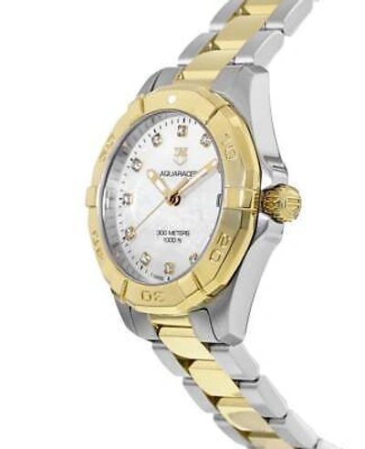 Pre-owned Tag Heuer Aquaracer Lady 300m 32mm Yellow Women's Watch Wbd1322.bb0320