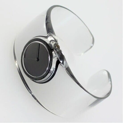 Pre-owned Issey Miyake O Series Bangle Watch Smoke Silaw002 Designed By Tokujin Yoshioka