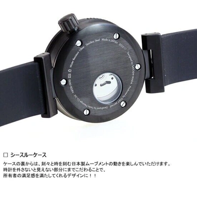 Pre-owned Issey Miyake Men's W Nyae003 Automatic Black Wrist Watch Satoshi Wada Design F/s