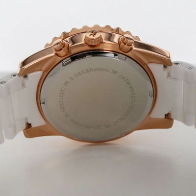 LE VIAN Pre-owned Levian Watch Featuring Vanilla Diamonds In Stainless Steel With A Ceramic Band