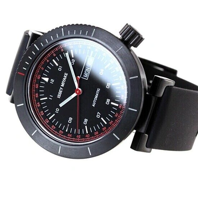 Pre-owned Issey Miyake Men's W Nyae003 Automatic Black Wrist Watch Satoshi Wada Design F/s