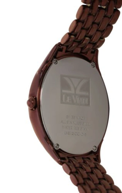 Pre-owned Le Vian Levian Watch Featuring Chocolate Diamonds In Stainless Steel Strap