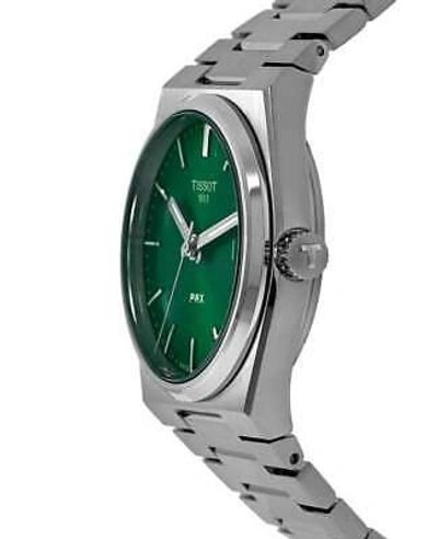 Pre-owned Tissot Prx 35mm Green Dial Steel Unisex Watch T137.210.11.081.00