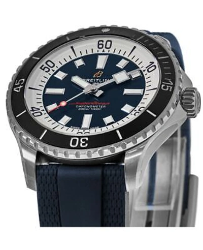 Pre-owned Breitling Superocean Automatic 44 Blue Dial Men's Watch A17376211c1s1