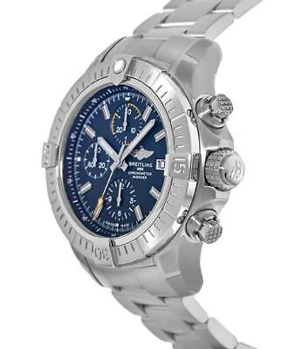 Pre-owned Breitling Avenger Chronograph 45 Automatic Blue Men's Watch A13317101c1a1