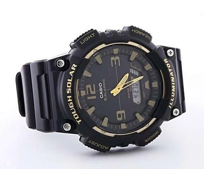 Pre-owned Casio Solar Digital Black Resin Aq-s810w-1a3vdf Unisex's Watch