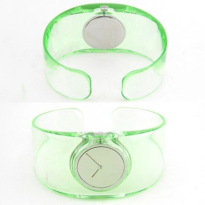 Pre-owned Issey Miyake Tokujin Yoshioka Design Wrist Watch Ny0w001 Light Green Japan