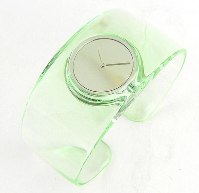 Pre-owned Issey Miyake Tokujin Yoshioka Design Wrist Watch Ny0w001 Light Green Japan