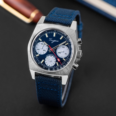 Pre-owned Sugess S419be Swan Neck X Domed Sapphire Chrono Mechanical Watch Seagull 1963
