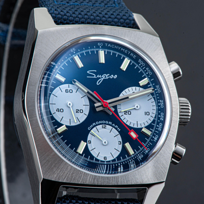 Pre-owned Sugess S419be Swan Neck X Domed Sapphire Chrono Mechanical Watch Seagull 1963