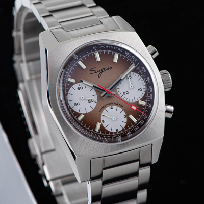 Pre-owned Sugess S419brs Swan Neck X Domed Sapphire Chrono Mechanical Watch Seagull 1963