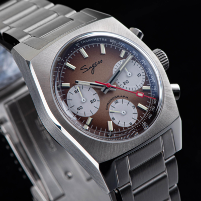 Pre-owned Sugess S419brs Swan Neck X Domed Sapphire Chrono Mechanical Watch Seagull 1963