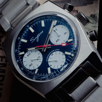 Pre-owned Sugess S419bes Swan Neck X Domed Sapphire Chrono Mechanical Watch Seagull 1963