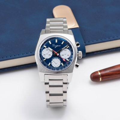 Pre-owned Sugess S419bes Swan Neck X Domed Sapphire Chrono Mechanical Watch Seagull 1963