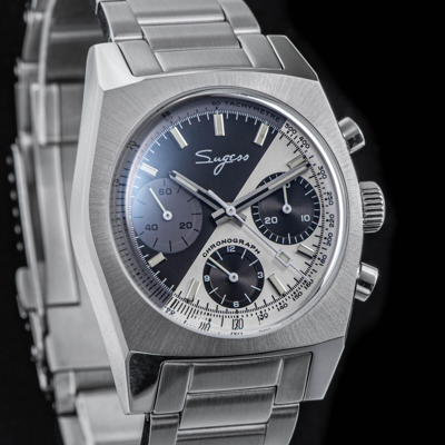 Pre-owned Sugess S419bws Swan Neck X Domed Sapphire Chrono Mechanical Watch Seagull 1963
