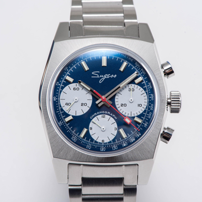 Pre-owned Sugess S419bes Swan Neck X Domed Sapphire Chrono Mechanical Watch Seagull 1963