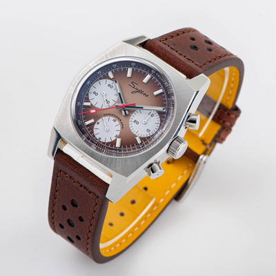 Pre-owned Sugess S419br Swan Neck X Domed Sapphire Chrono Mechanical Watch Seagull 1963