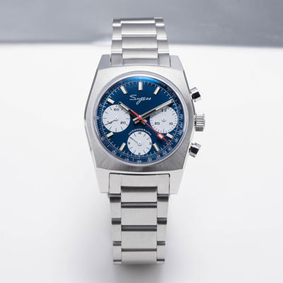 Pre-owned Sugess S419bes Swan Neck X Domed Sapphire Chrono Mechanical Watch Seagull 1963