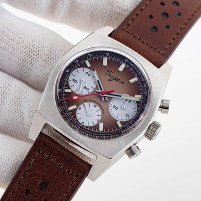 Pre-owned Sugess S419br Swan Neck X Domed Sapphire Chrono Mechanical Watch Seagull 1963