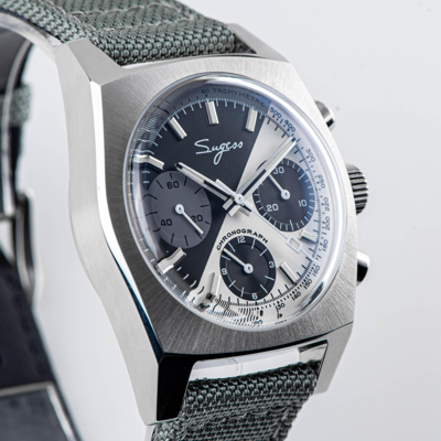 Pre-owned Sugess S419bw Swan Neck X Domed Sapphire Chrono Mechanical Watch Seagull 1963