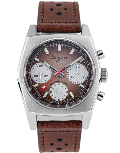 Pre-owned Sugess S419br Swan Neck X Domed Sapphire Chrono Mechanical Watch Seagull 1963