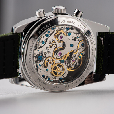 Pre-owned Sugess S419bw Swan Neck X Domed Sapphire Chrono Mechanical Watch Seagull 1963