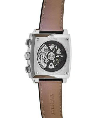 Pre-owned Tag Heuer Monaco Chronograph Black Dial Black Men's Watch Cbl2113.fc6177