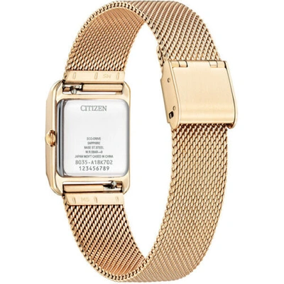 Pre-owned Citizen Ew5593-64d [eco-drive Square Collection With A Spare Band]