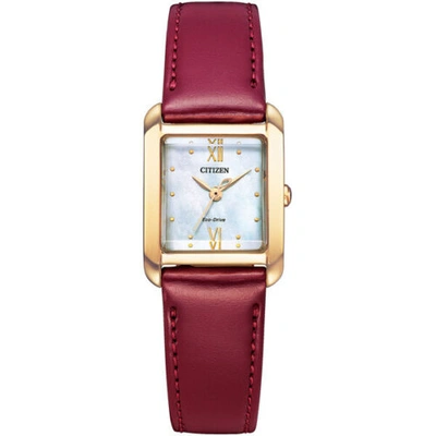 Pre-owned Citizen Ew5593-64d [eco-drive Square Collection With A Spare Band]