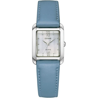 Pre-owned Citizen Ew5590-62a [eco-drive Square Collection With A Spare Band]