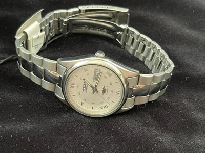 Pre-owned Citizen Nh3120-56ab Automatic Men Wristwatch Stainless Steel
