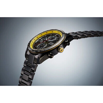 Pre-owned Citizen Attesa At8185-89e Nissan Fairlady Z Black Yellow Men's Watch In Box