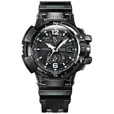 Pre-owned Casio G-shock Gw-a1100-1a3jf Black Green Sky Cockpit Men's Watch In Box