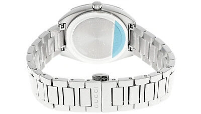 Pre-owned Gucci Gg2570 29mm Ss Diamond White Dial Women's Watch Ya142504