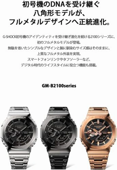 Pre-owned Casio G-shock Gm-b2100d-1ajf Full Metal Silver Bluetooth Solar Watch Men