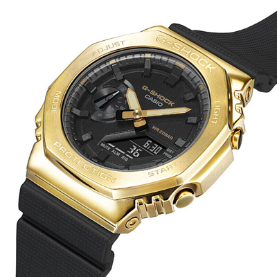 Pre-owned Casio G-shock Gm-2100g-1a9jf Gold Metal Case Series Analog Digital Men Watch