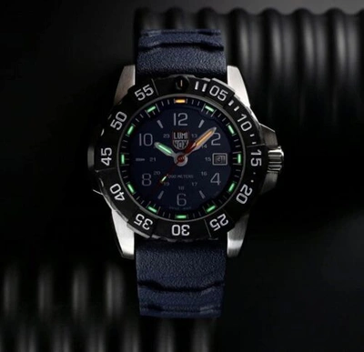 Pre-owned Luminox Factory  Navy Seal Blue Men's Watch Xs.3253.cb. Steel Case Carbonox Bezel