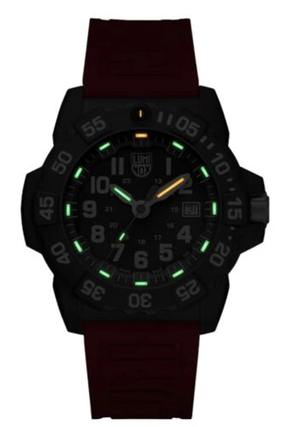 Pre-owned Luminox X Volition Navy Seal Set 45 Mm Dive Swiss Made Watch 3501.lm.vo.set