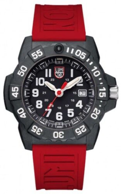 Pre-owned Luminox X Volition Navy Seal Set 45 Mm Dive Swiss Made Watch 3501.lm.vo.set
